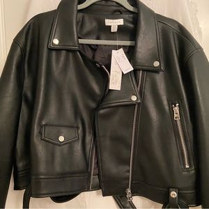 TopShop Faux Leather Moto Jacket